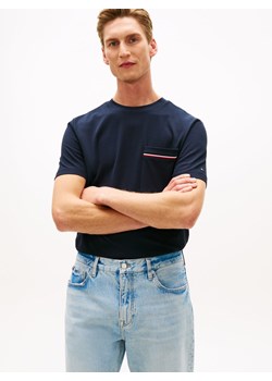 Tommy Hilfiger Koszulka męska Mężczyźni Bawełna granatowy jednolity ze sklepu vangraaf w kategorii T-shirty męskie - zdjęcie 188413407