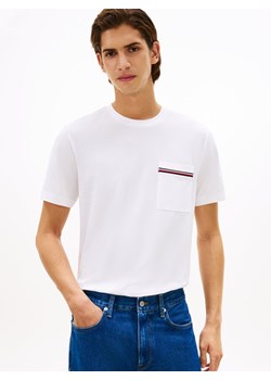 Tommy Hilfiger Koszulka męska Mężczyźni Bawełna biały jednolity ze sklepu vangraaf w kategorii T-shirty męskie - zdjęcie 188413408