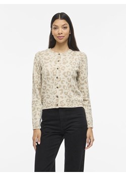 Vila Kardigan damski - Mayas Kobiety Sztuczne włókno beżowy wzorzysty ze sklepu vangraaf w kategorii Swetry damskie - zdjęcie 188413426