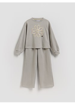 Reserved - Bawełniany komplet - jasnoszary ze sklepu Reserved w kategorii Bluzy dziewczęce - zdjęcie 188413525