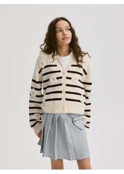 Reserved - Kardigan z dodatkiem wiskozy - wielobarwny ze sklepu Reserved w kategorii Swetry dziewczęce - zdjęcie 188413788