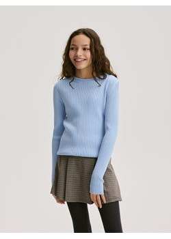 Reserved - Prążkowany sweter - jasnoniebieski ze sklepu Reserved w kategorii Swetry dziewczęce - zdjęcie 188413799