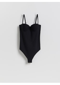 Reserved - Body z modulowanymi miseczkami - czarny ze sklepu Reserved w kategorii Body damskie - zdjęcie 188413809