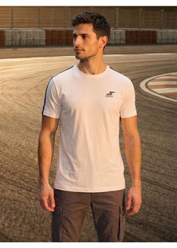 Sinsay - Bawełniana koszulka z nadrukiem - biały ze sklepu Sinsay w kategorii T-shirty męskie - zdjęcie 188413958