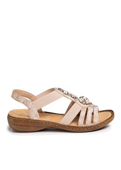 Rieker Sandały 60855-31 Beżowy ze sklepu MODIVO w kategorii Sandały damskie - zdjęcie 188418766