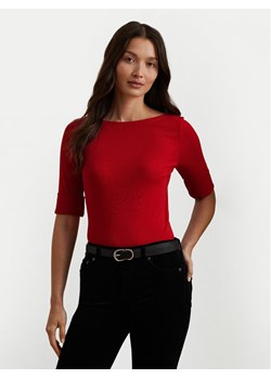 LAUREN RALPH LAUREN Bluzka 200654963183 Czerwony Slim Fit ze sklepu MODIVO w kategorii Bluzki damskie - zdjęcie 188419245