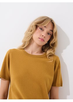 Mohito - Wełniany musztardowy sweter - musztardowy ze sklepu Mohito w kategorii Swetry damskie - zdjęcie 188422199