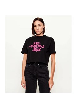 Karl Lagerfeld Jeans T-shirt Graffiti | Cropped Fit ze sklepu Gomez Fashion Store w kategorii Bluzki damskie - zdjęcie 188422689