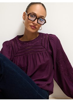 Mohito - Fioletowa bluzka z wiskozą - ciemny fiolet ze sklepu Mohito w kategorii Bluzki damskie - zdjęcie 188423536