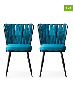 Scandinavia Concept Krzesła (2 szt.) w kolorze turkusowym - 43 x 82 x 43 cm ze sklepu Limango Polska w kategorii Meble - zdjęcie 188423868