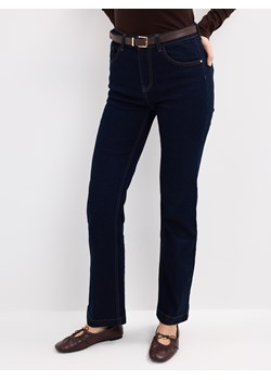 Mohito - Jeansy bootcut z paskiem - granatowy ze sklepu Mohito w kategorii Jeansy damskie - zdjęcie 188425019