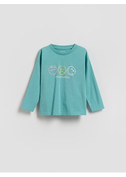 Reserved - Longsleeve SmileyWorld® - turkusowy ze sklepu Reserved w kategorii T-shirty chłopięce - zdjęcie 188425425