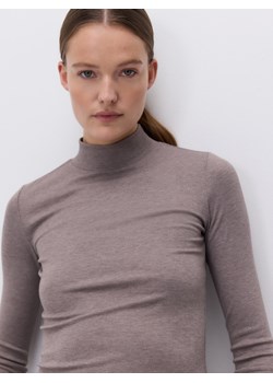 Reserved - Longsleeve z wiskozą - beżowy ze sklepu Reserved w kategorii Bluzki damskie - zdjęcie 188425427