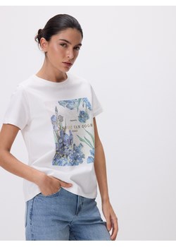 Reserved - T-shirt z nadrukiem - złamana biel ze sklepu Reserved w kategorii Bluzki damskie - zdjęcie 188425446