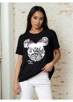 Sinsay - Bawełniana koszulka z nadrukiem Minnie Mouse - czarny ze sklepu Sinsay w kategorii Bluzki damskie - zdjęcie 188425999