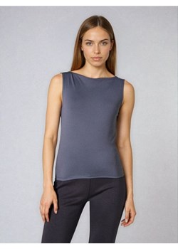 Sinsay - Gładki top bez rękawów - niebieski ze sklepu Sinsay w kategorii Bluzki damskie - zdjęcie 188426037