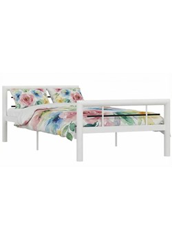 Białe metalowe łóżko jednoosobowe 90x200 cm Z0-B59 ze sklepu Edinos.pl w kategorii Łóżka i materace - zdjęcie 188426159