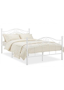 Białe metalowe łóżko pojedyncze 120x200 cm H4-N05 ze sklepu Edinos.pl w kategorii Łóżka i materace - zdjęcie 188426167