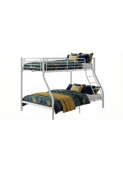 Łóżko piętrowe kolor biały metal 140x200 cm/90x200 cm W7-G89 ze sklepu Edinos.pl w kategorii Łóżka dziecięce - zdjęcie 188426185