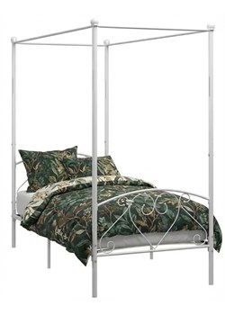 Metalowe białe łóżko rustykalne 120x200 cm N0-E76 ze sklepu Edinos.pl w kategorii Łóżka i materace - zdjęcie 188426189