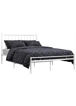 Białe łóżko metalowe w stylu loftowym 120x200 cm B8-K74 ze sklepu Edinos.pl w kategorii Łóżka i materace - zdjęcie 188426196