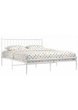 Białe metalowe łóżko małżeńskie 180x200 cm D2-N47 ze sklepu Edinos.pl w kategorii Łóżka i materace - zdjęcie 188426197