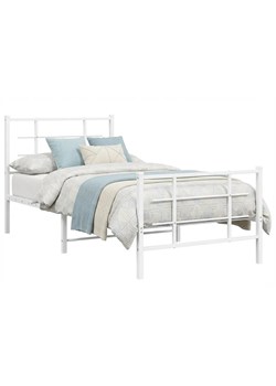 Białe metalowe łóżko loftowe 90x200 cm C6-E43 ze sklepu Edinos.pl w kategorii Łóżka i materace - zdjęcie 188426219