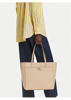 LAUREN RALPH LAUREN Torebka Cameryn 431960183004 Beżowy ze sklepu MODIVO w kategorii Torby Shopper bag - zdjęcie 188427736
