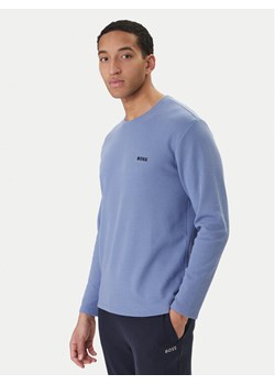 BOSS Longsleeve Waffle 50535870 Błękitny Regular Fit ze sklepu MODIVO w kategorii T-shirty męskie - zdjęcie 188427818