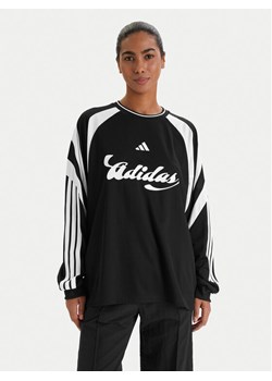 adidas Bluzka House Of Tiro JY7638 Czarny Loose Fit ze sklepu MODIVO w kategorii Bluzki damskie - zdjęcie 188427845