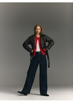 Reserved - Kardigan z wełną alpaki - czerwony ze sklepu Reserved w kategorii Swetry damskie - zdjęcie 188428409