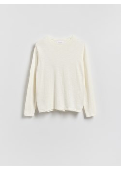 Reserved - Bawełniany sweter - złamana biel ze sklepu Reserved w kategorii Swetry męskie - zdjęcie 188428458