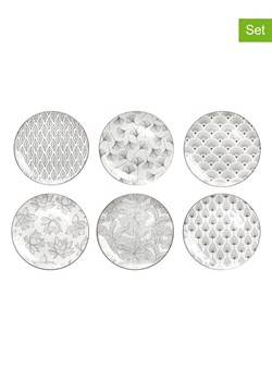 Ard'time Talerze obiadowe (6 szt.) "Sasebo" w kolorze biało-szarym - Ø 27 cm ze sklepu Limango Polska w kategorii Naczynia - zdjęcie 188429885