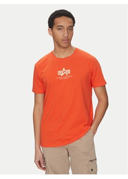 Alpha Industries T-Shirt Basic 118533 Pomarańczowy Regular Fit ze sklepu MODIVO w kategorii T-shirty męskie - zdjęcie 188430077