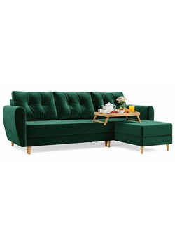 Zielony narożnik rozkładany K1-C84 ze sklepu Edinos.pl w kategorii Narożniki - zdjęcie 188433207