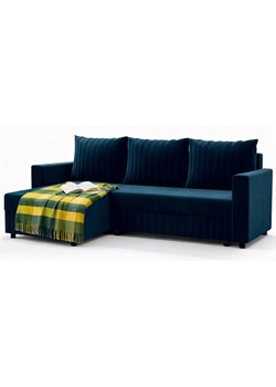 Granatowy Narożnik Rozkładany B0-H96 ze sklepu Edinos.pl w kategorii Narożniki - zdjęcie 188433208