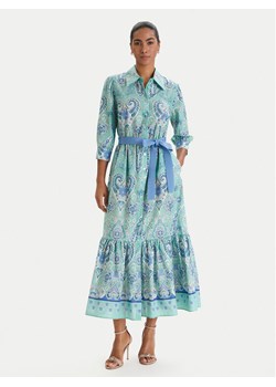 Luisa Spagnoli Sukienka koszulowa Pampa 543211 Zielony Regular Fit ze sklepu MODIVO w kategorii Sukienki - zdjęcie 188433685