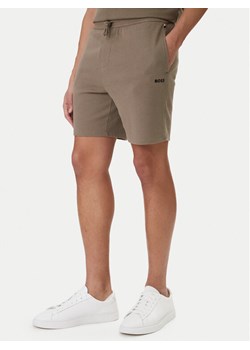 BOSS Szorty sportowe Waffle 50535884 Brązowy Regular Fit ze sklepu MODIVO w kategorii Spodenki męskie - zdjęcie 188433717