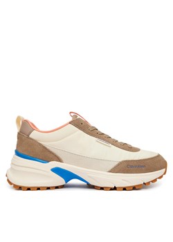 Sneakersy Calvin Klein Hike Runner Nylon Mix HW0HW03279 Brązowy ze sklepu eobuwie.pl w kategorii Buty sportowe damskie - zdjęcie 188434886
