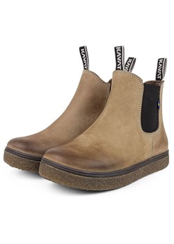 KAVAT Skórzane botki "Majorna" w kolorze szarobrązowym ze sklepu Limango Polska w kategorii Buty zimowe dziecięce - zdjęcie 188435125