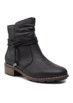 Rieker Botki 77263-00 Czarny ze sklepu MODIVO w kategorii Botki - zdjęcie 188435228