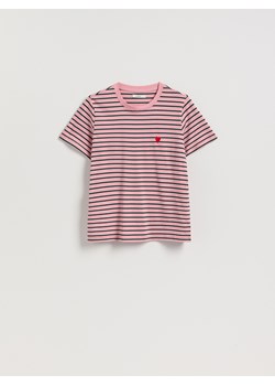 Reserved - T-shirt z sercem - wielobarwny ze sklepu Reserved w kategorii Bluzki damskie - zdjęcie 188435786