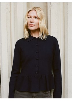 Reserved - Sweter z baskinką - granatowy ze sklepu Reserved w kategorii Swetry damskie - zdjęcie 188436049