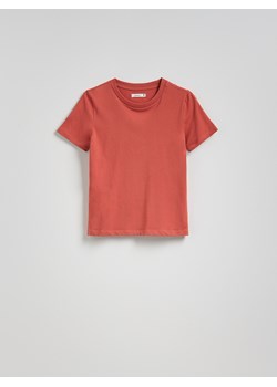 Reserved - T-shirt regular - miedziany ze sklepu Reserved w kategorii Bluzki damskie - zdjęcie 188436115