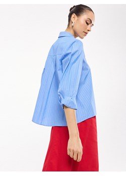 Mohito - Bawełniana koszula w paski - błękitny ze sklepu Mohito w kategorii Koszule damskie - zdjęcie 188436289