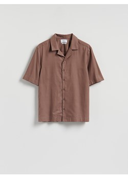 Reserved - Koszula regular z bawełny egipskiej - brązowy ze sklepu Reserved w kategorii Koszule męskie - zdjęcie 188436367