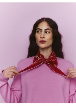 Reserved - Sweter z baskinką - różowy ze sklepu Reserved w kategorii Bluzki damskie - zdjęcie 188436517