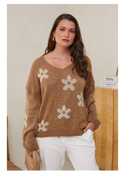 Curvy Lady Sweter w kolorze jasnobrązowym ze sklepu Limango Polska w kategorii Swetry damskie - zdjęcie 188436939