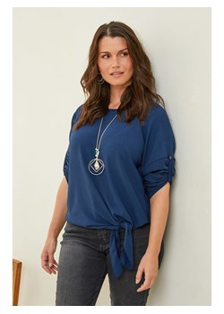 Curvy Lady Bluzka w kolorze granatowym ze sklepu Limango Polska w kategorii Bluzki damskie - zdjęcie 188436989