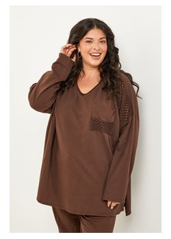 Curvy Lady Koszulka w kolorze brązowym ze sklepu Limango Polska w kategorii Bluzki damskie - zdjęcie 188437118